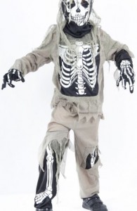Déguisement squelette zombie enfant