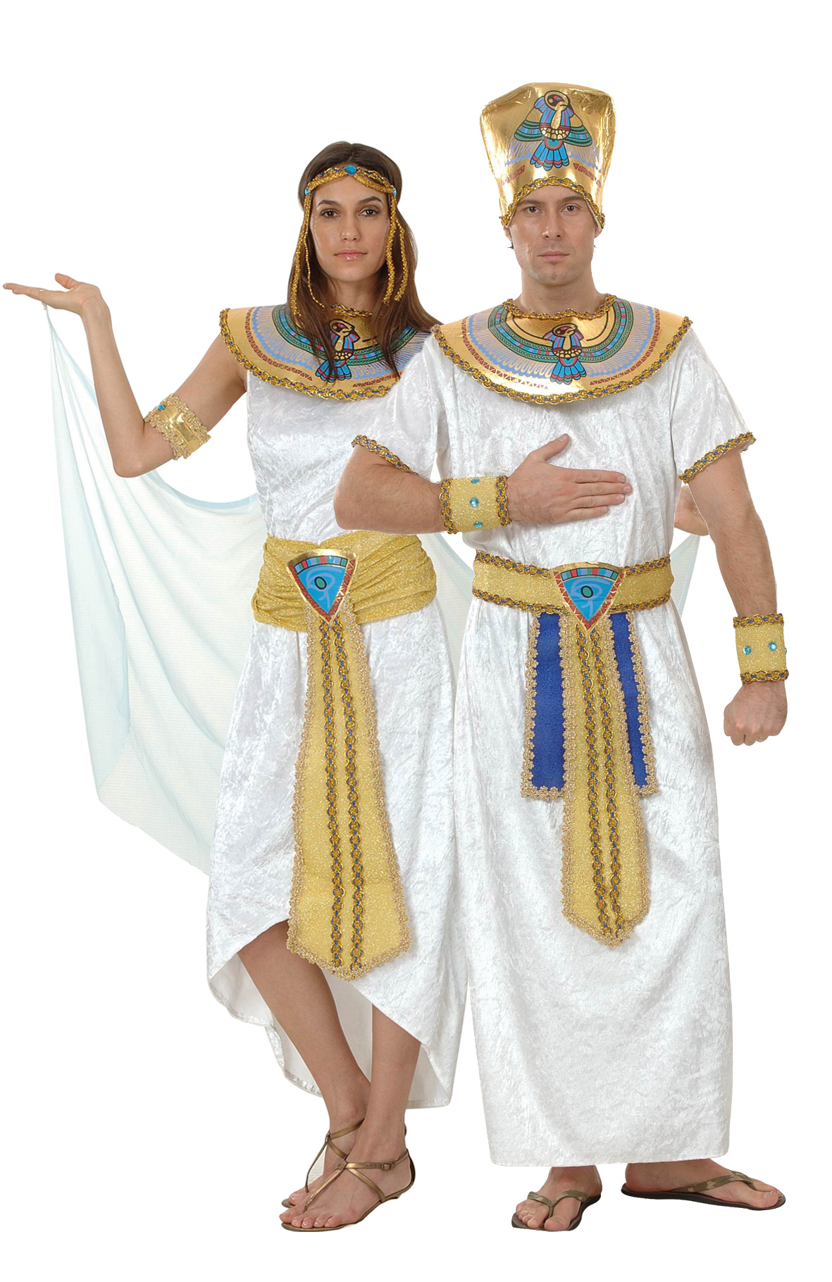Costume Cléopâtre Adulte Pour Halloween Ou Soirée Déguisée - Robe Pharaon Reine D'Égypte Antique, En Polyester, Style Détaillé Et élégant