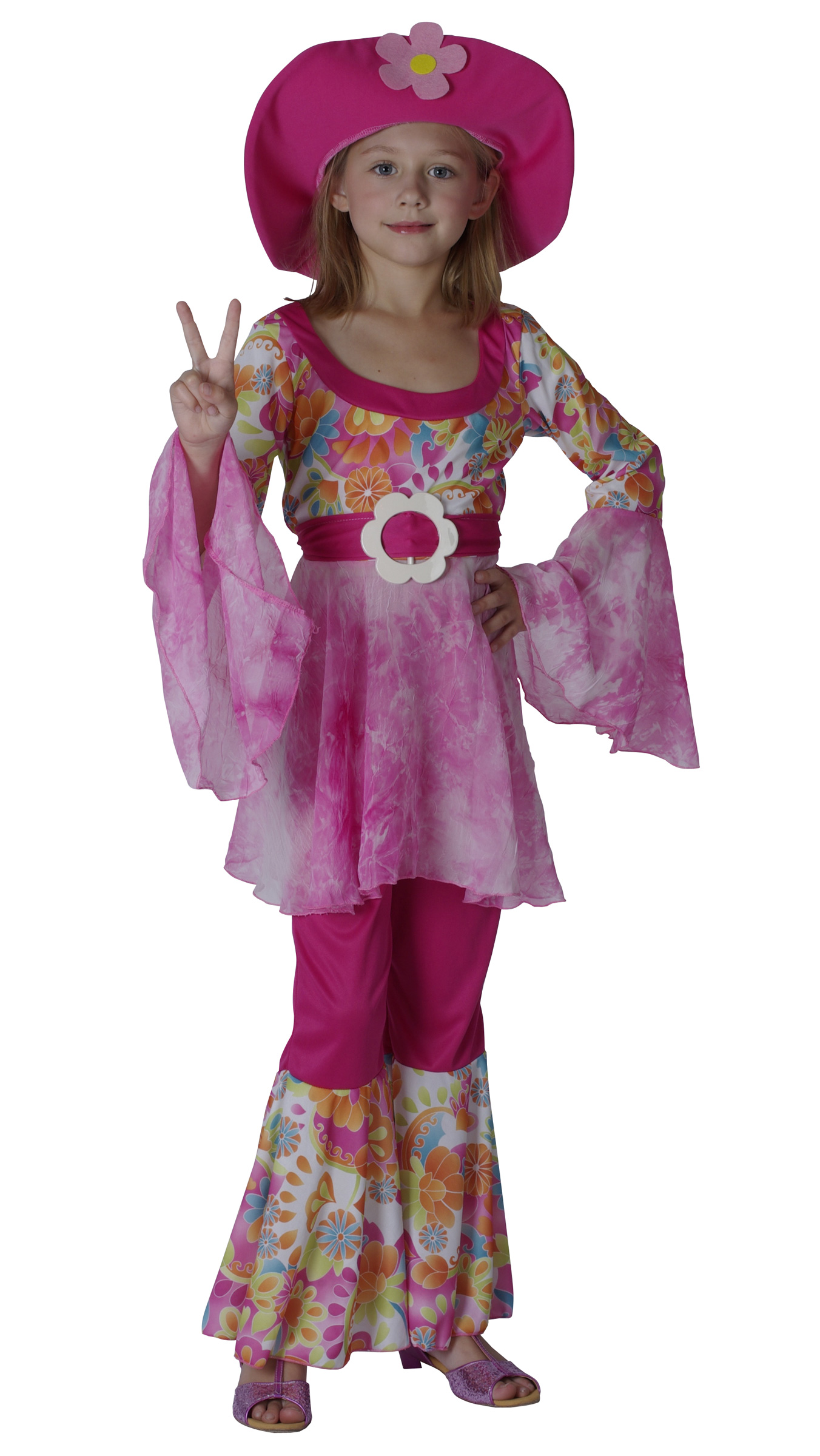 FIESTAS GUIRCA Déguisement Hippie Mixte Taille 10/12 Ans