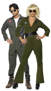 déguisement couple d'aviateurs top gun