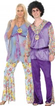 Déguisement couple de hippie de luxe