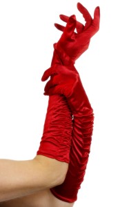 gants longs rouges