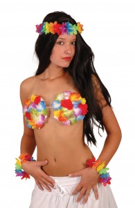 soutien-gorge hawai coquillage et fleurs