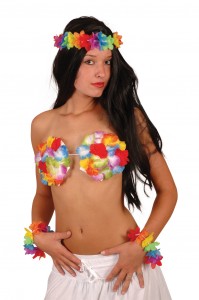 soutien-gorge hawai coquillage et fleurs