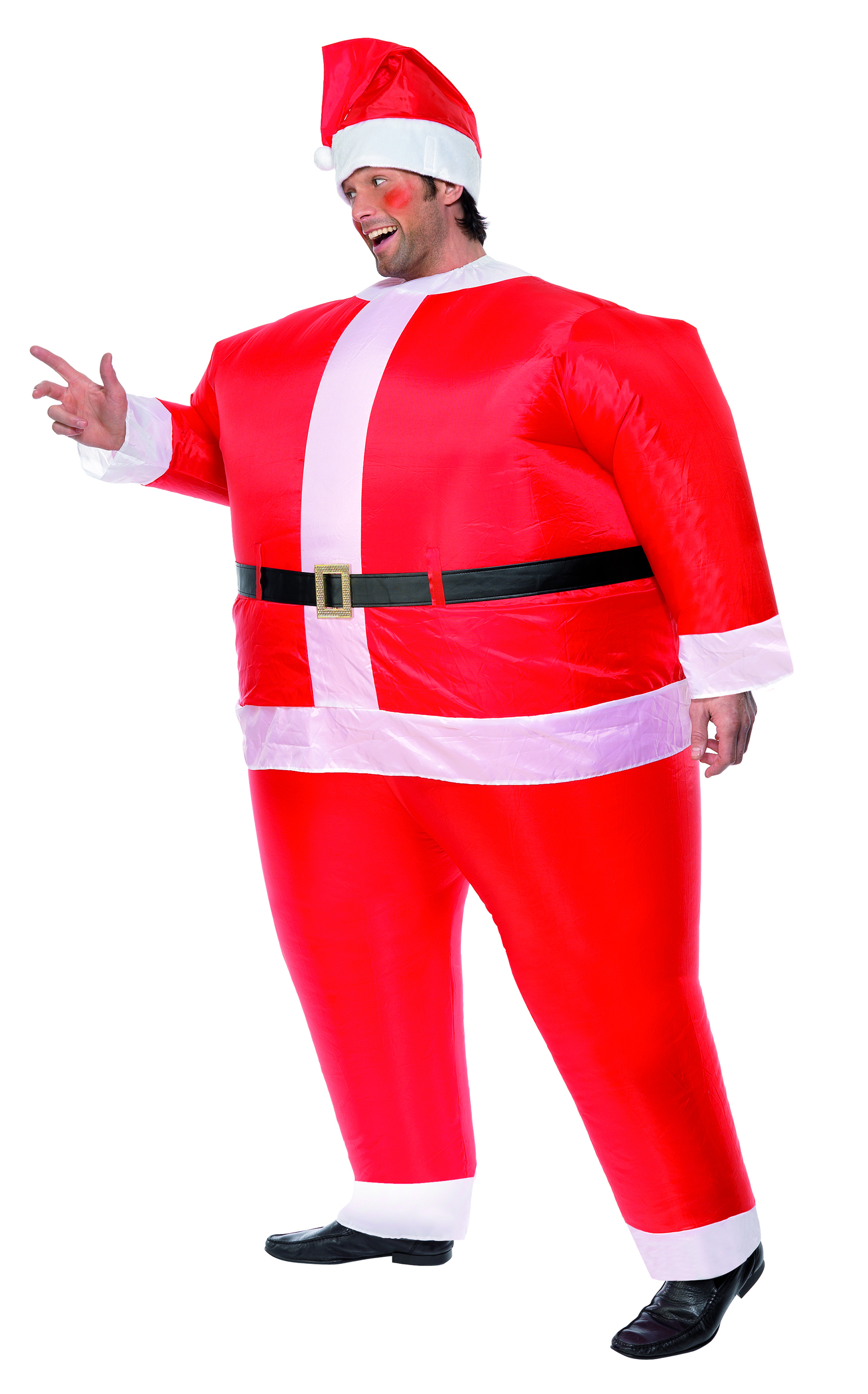 Déguisement Père Noël gonflable : Costume humoristique homme - Fête de fin d'année