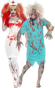 déguisement couple infirmière et son patient zombie