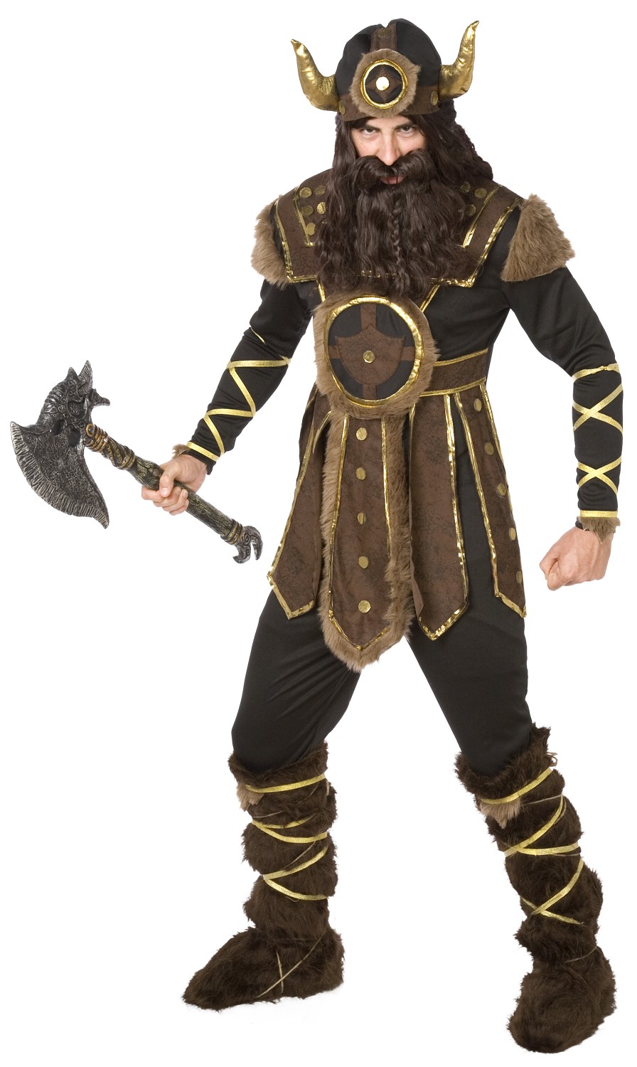 Costume Médiéval/viking Pour Homme – Tunique Ailrik Avec Bordure + Pantalon – Déguisement Carnaval, LARP