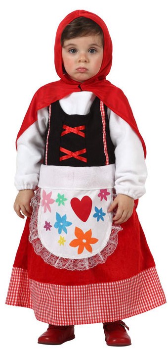 Déguisement Bébé Fille Petit Chaperon Rouge – Robe + Cape à Capuche, 3-24 Mois, Lito Angels