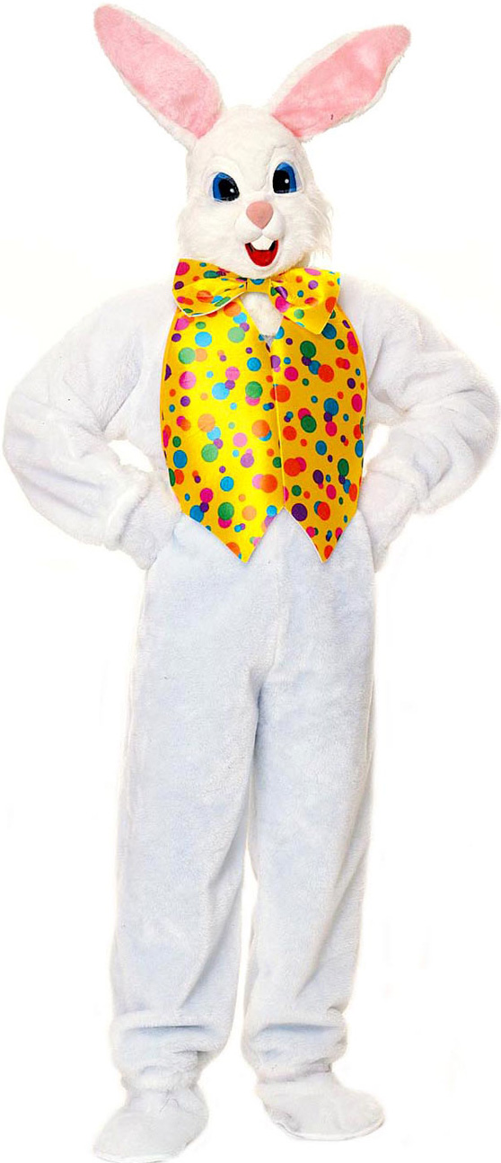 Déguisement Lapin De Pâques Adulte Taille Unique - Kit Complet Tête, Corps, Pieds, Mains - Polyester